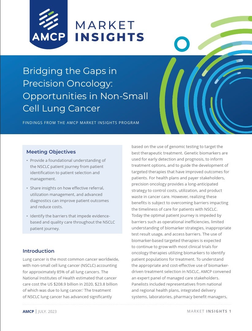 AMCP Marketing Insights Precision Oncology Report