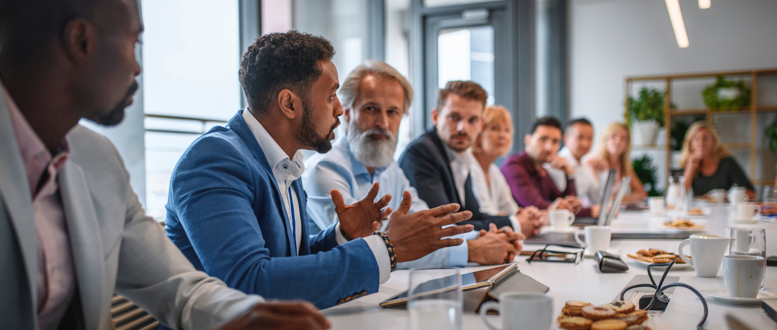 People sitting in a board room