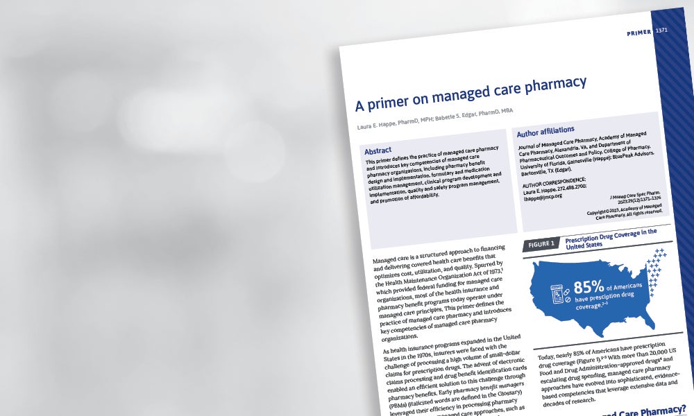 Managed Care Pharmacy Primer Series Cover Shot