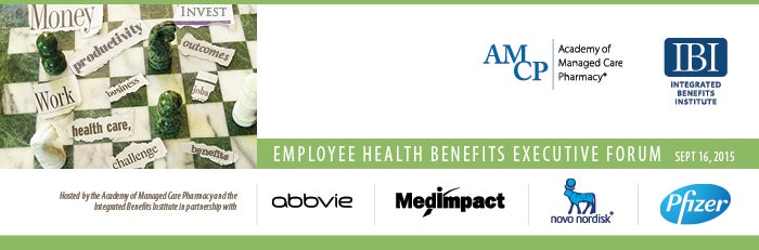 Employee Health Benefits Executive Forum Banner Graphic with Sponsors