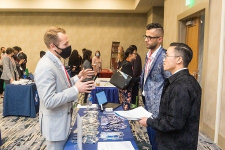 Drake speaking with student pharmacists at Nexus 2021