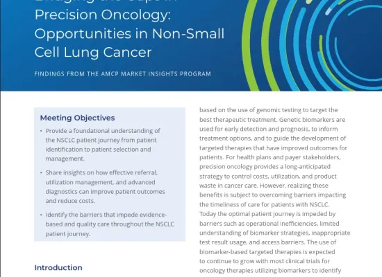AMCP Marketing Insights Precision Oncology Report