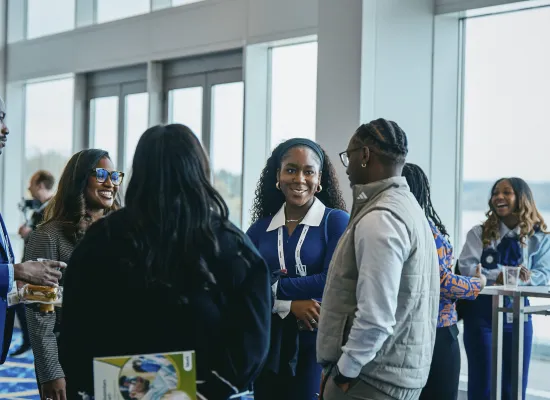 People chatting in a group