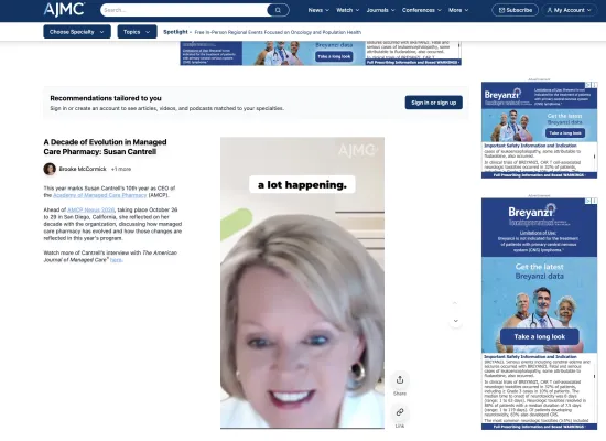 Susan Cantrell - 10 Year Anniversary - CEO AMCP
