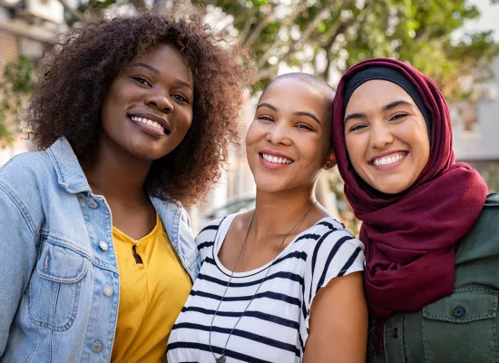 Women standing together for a photo