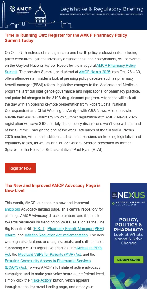 AMCP Leg Reg August 2025