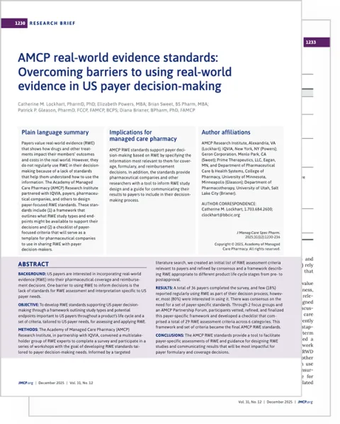 AMCP RWE Standards